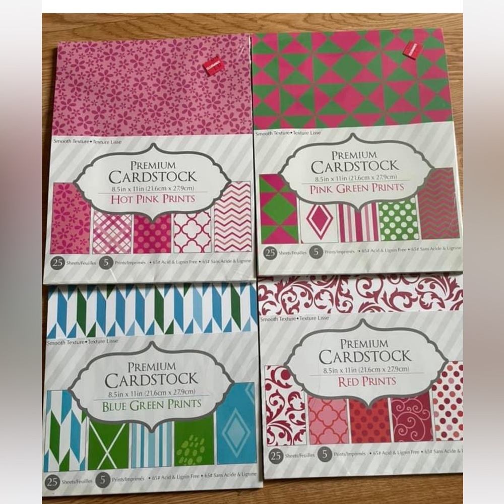 4 unopened packs of premium cardstock